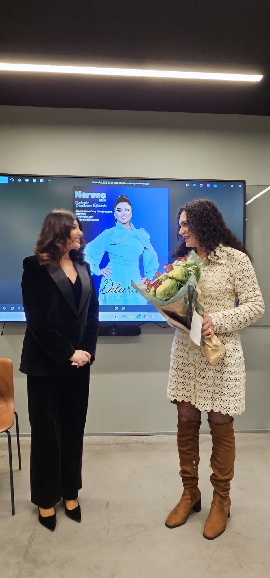 Osloda Dilarə Əliyeva ilə 